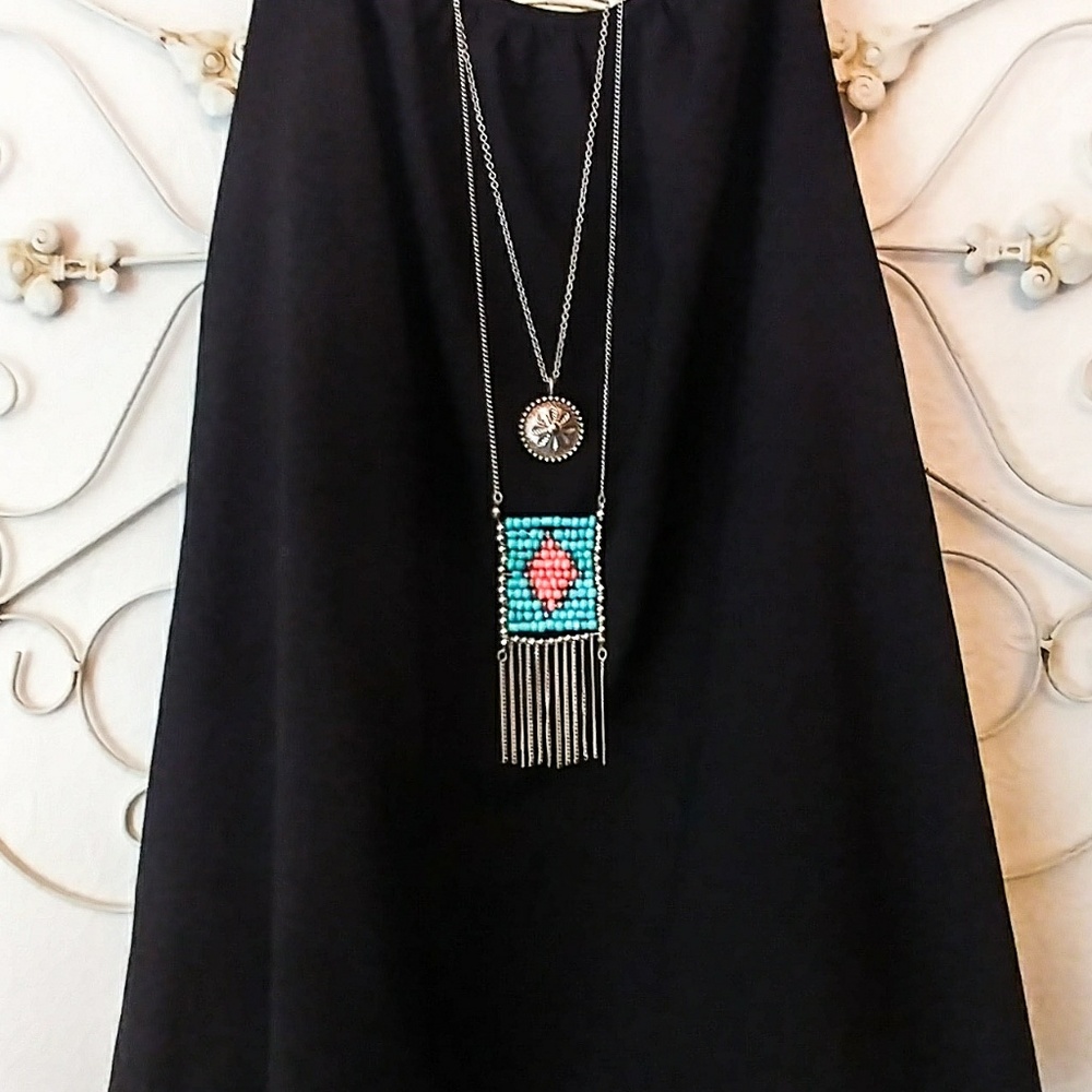 Beaded boho gypsy layered necklace